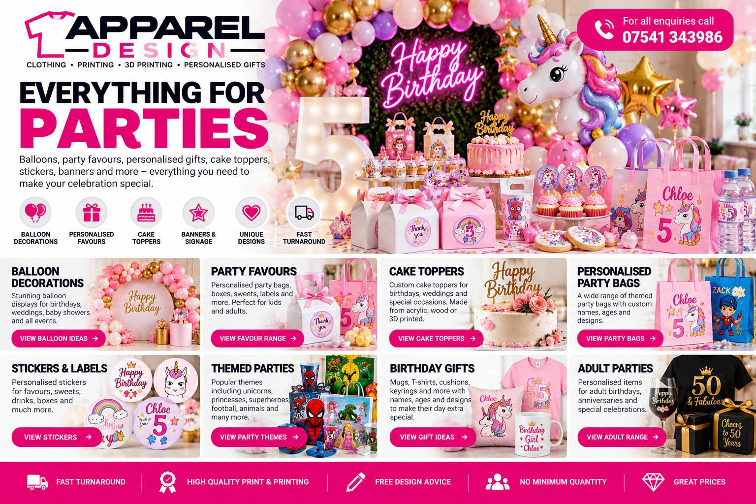 Apparel Design Parties products and services