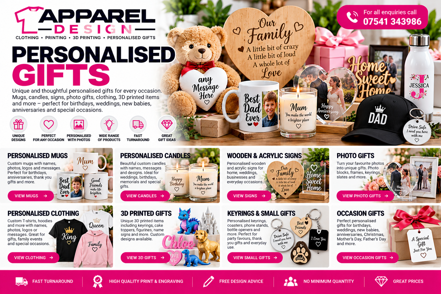 Apparel Design Personalised Gifts products and services