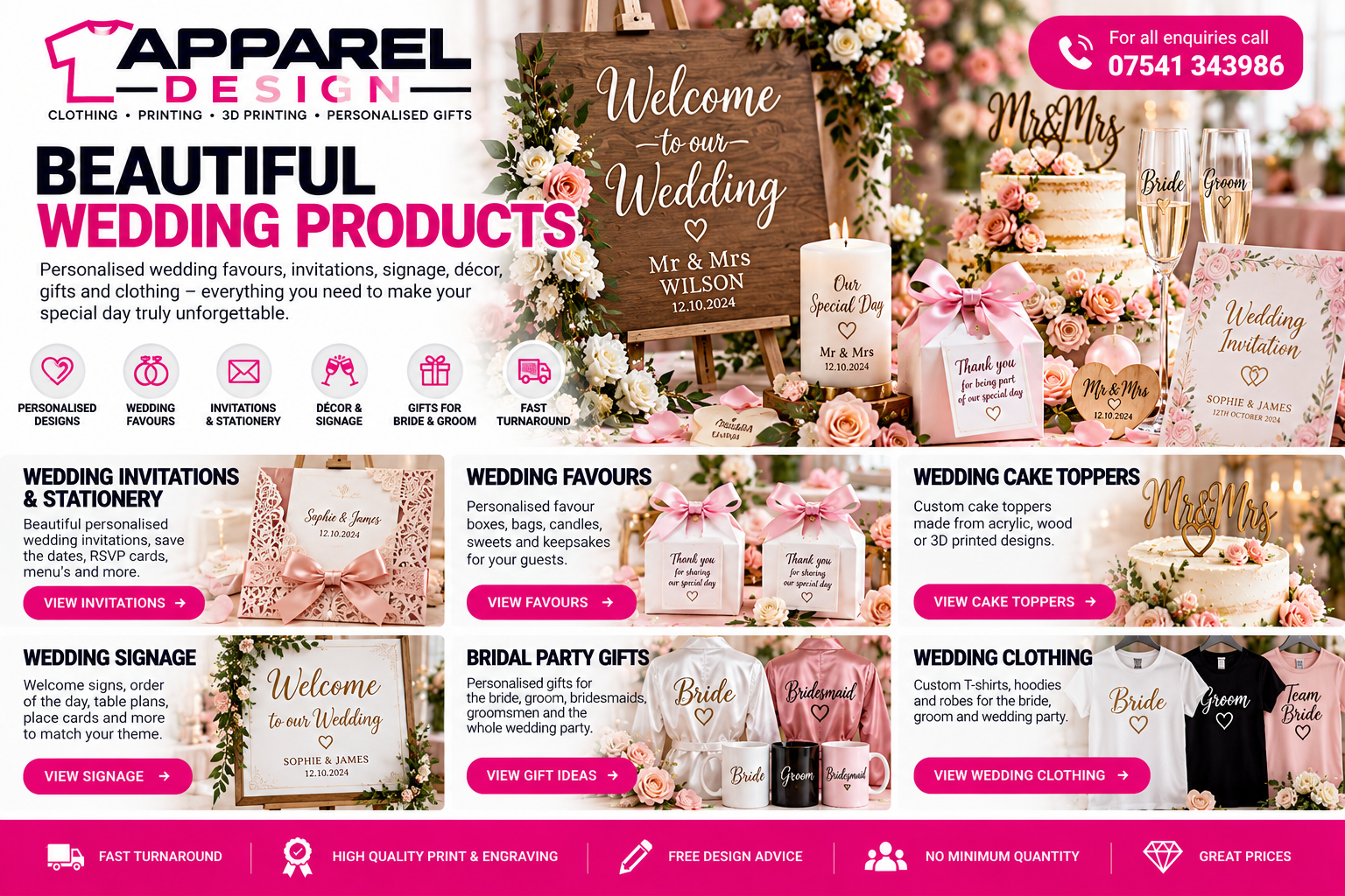 Apparel Design Weddings products and services